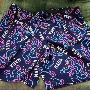 Neon NASA Astronaut Navy Blue Boxer Shorts